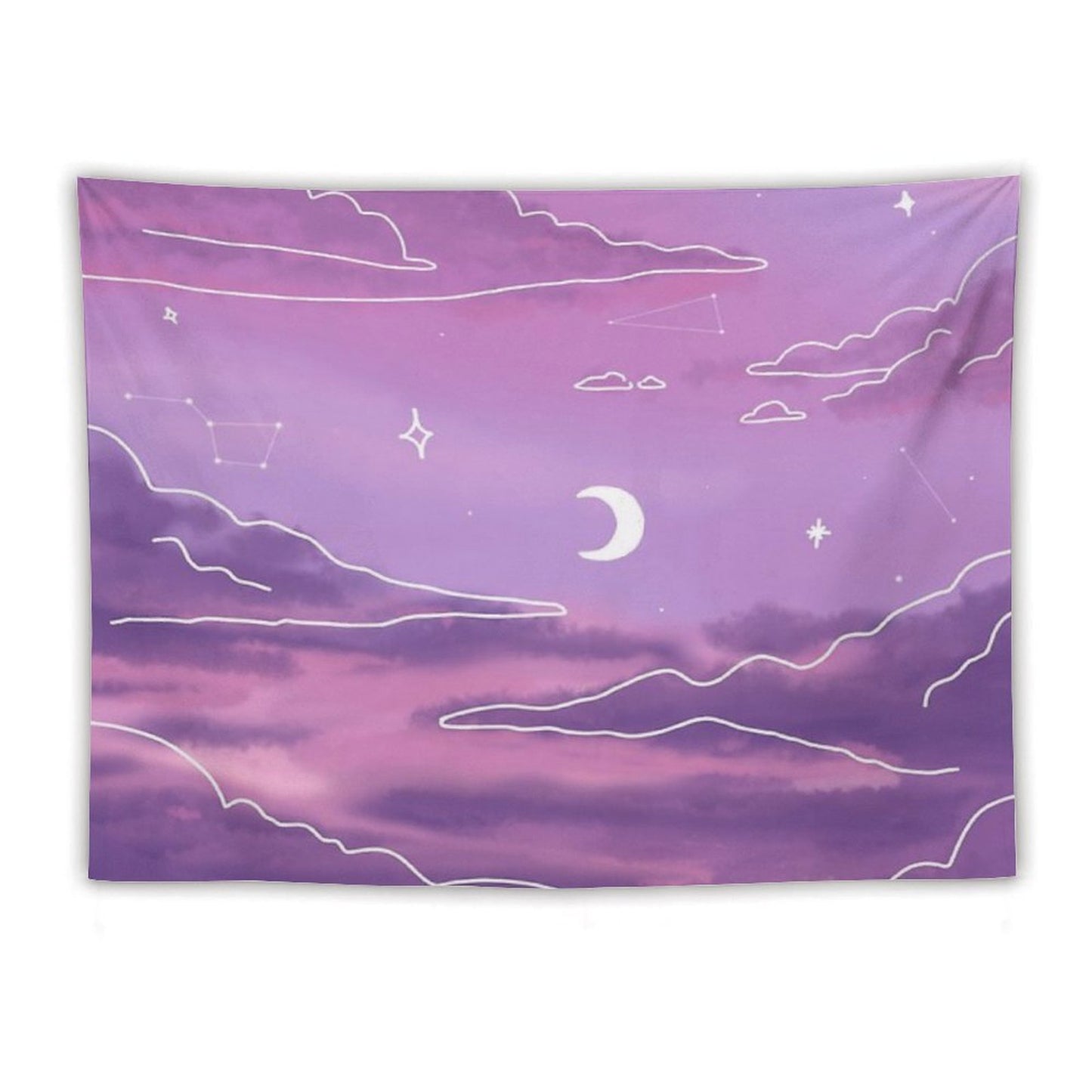 Purple Sunset View Tapestry