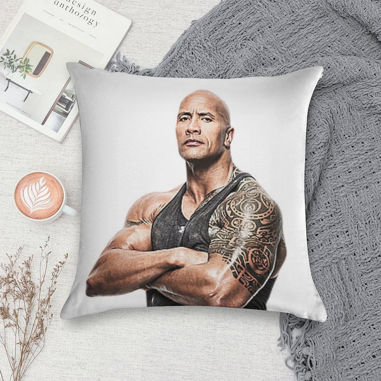 CAN YOU SMELL WHAT THE ROCK IS COOKING Soft Durable Construction Throw Pillow