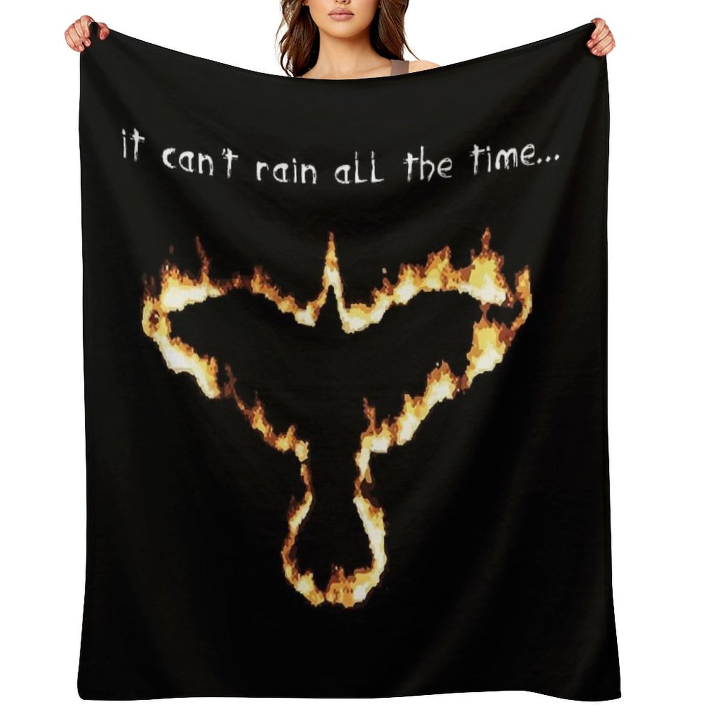 Fire Crow Throw Blanket