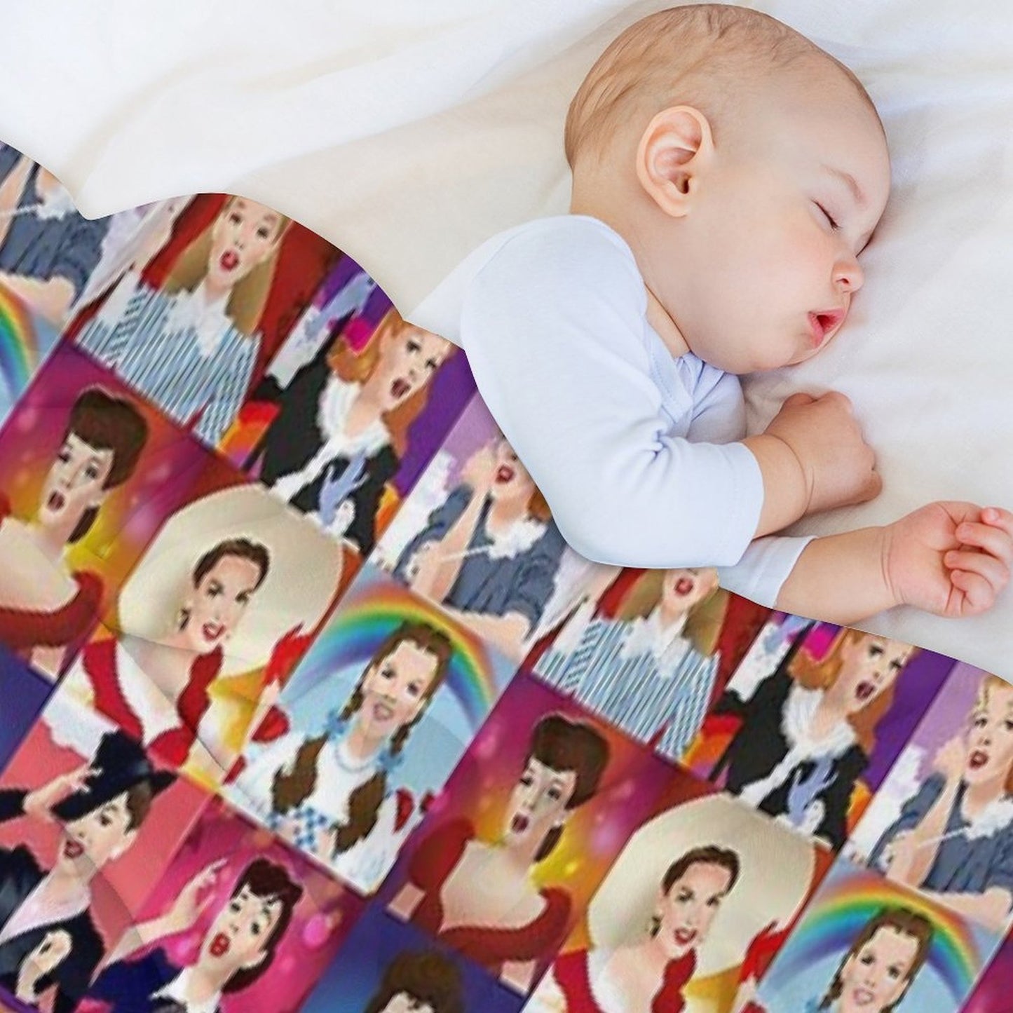 Faces of Judy Throw Blanket
