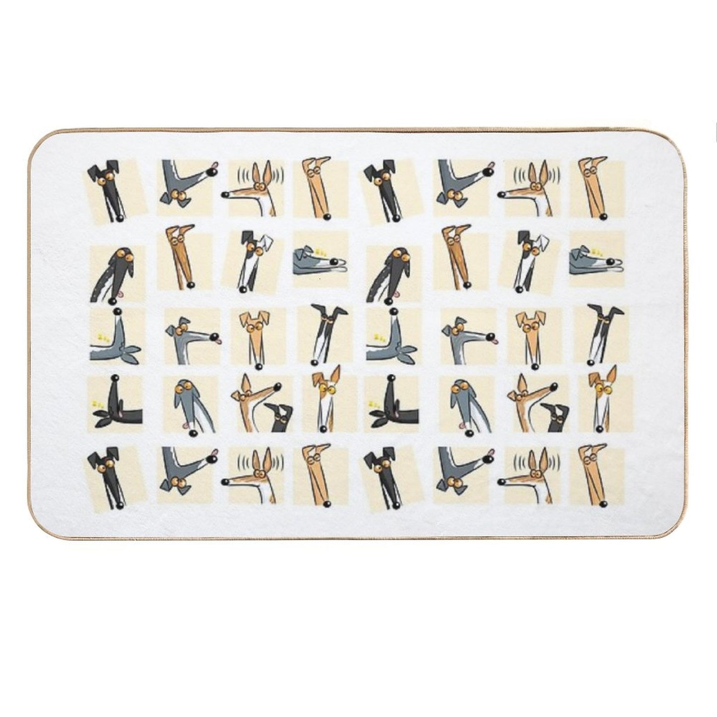 Heads Up Cream Bath Mat