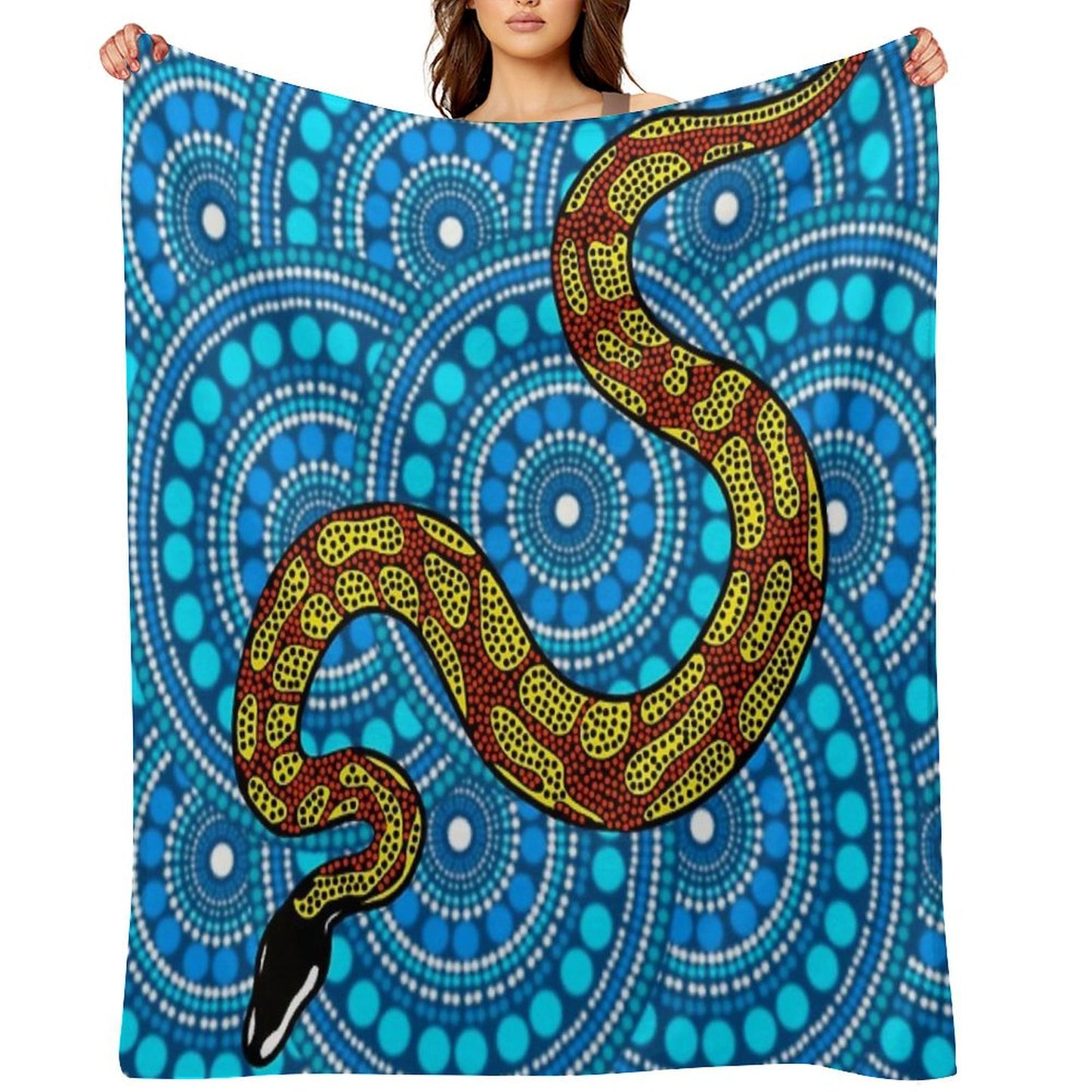 Indigenous Snake Throw Blanket