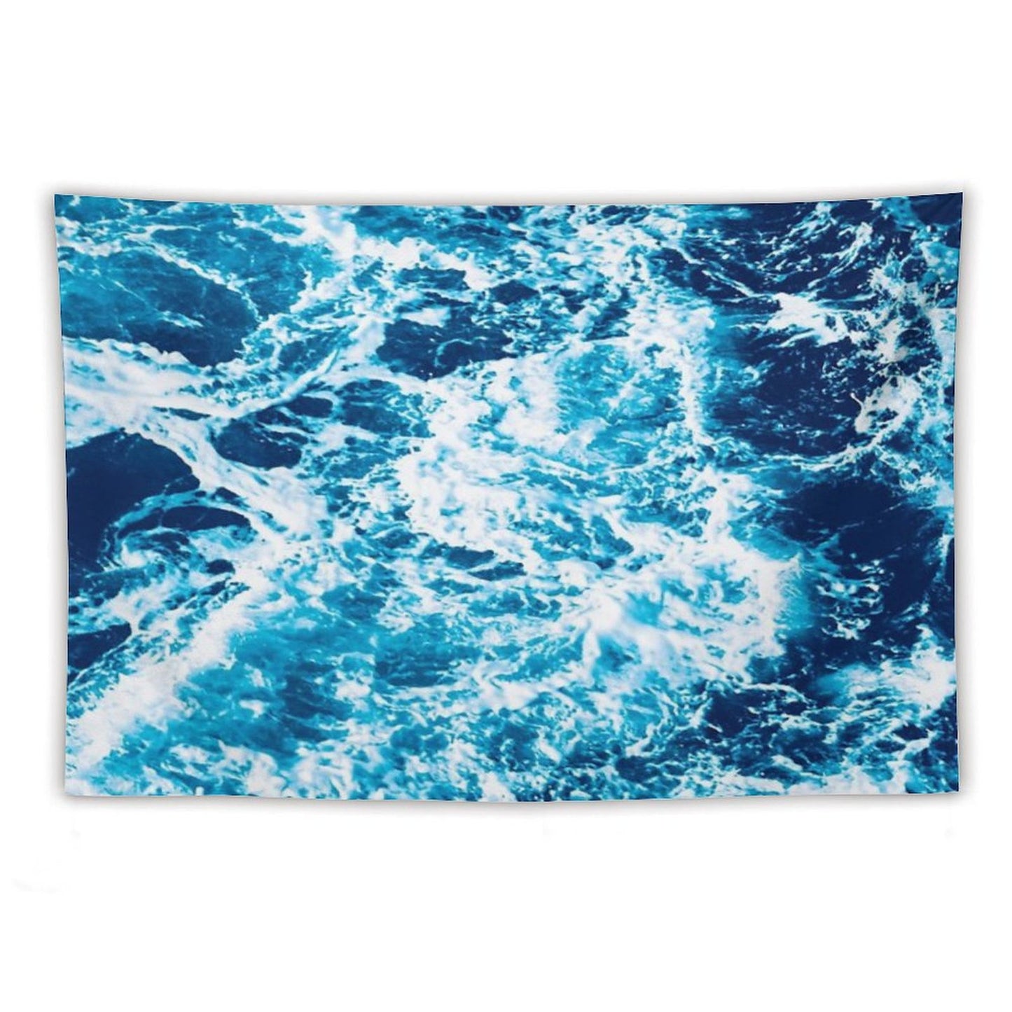 Turquoise Ocean Wave - Electric Marbled Seas Tapestry
