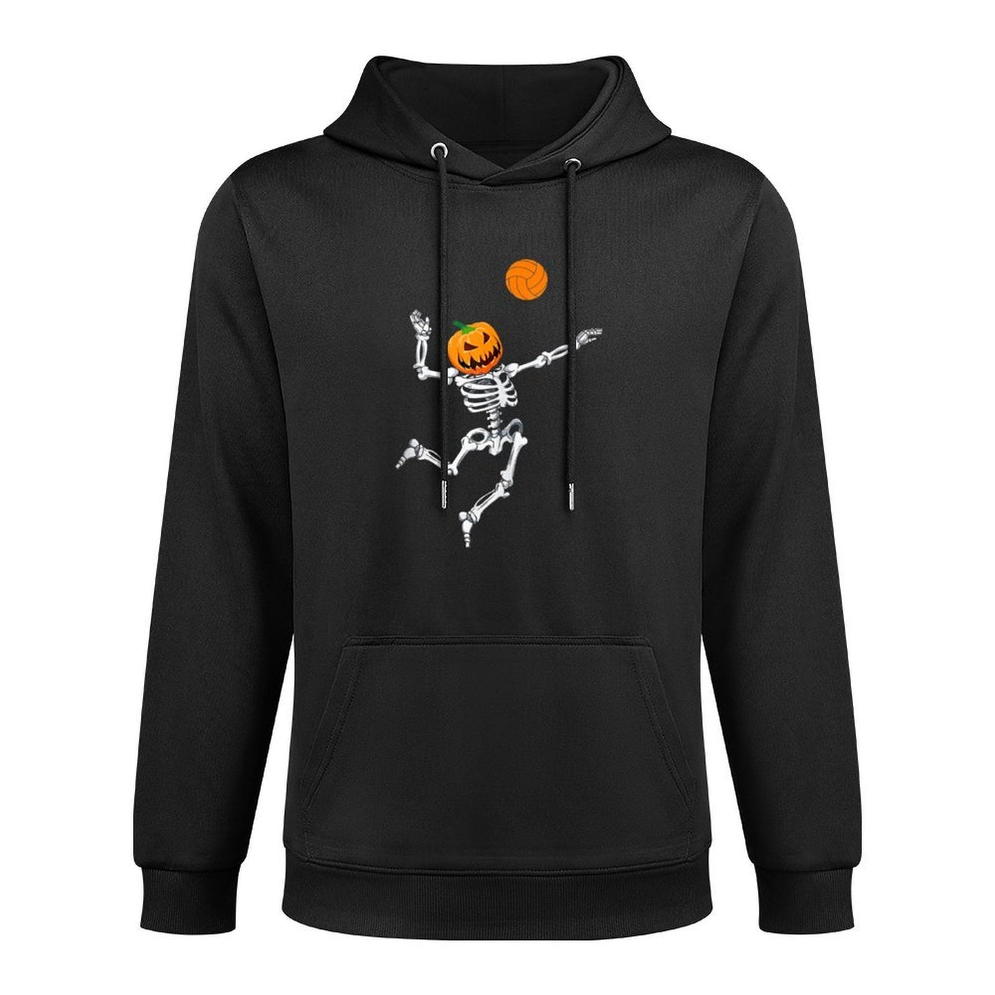 Skeleton Volleyball Halloween Pumpkin Unisex Design Hoodie