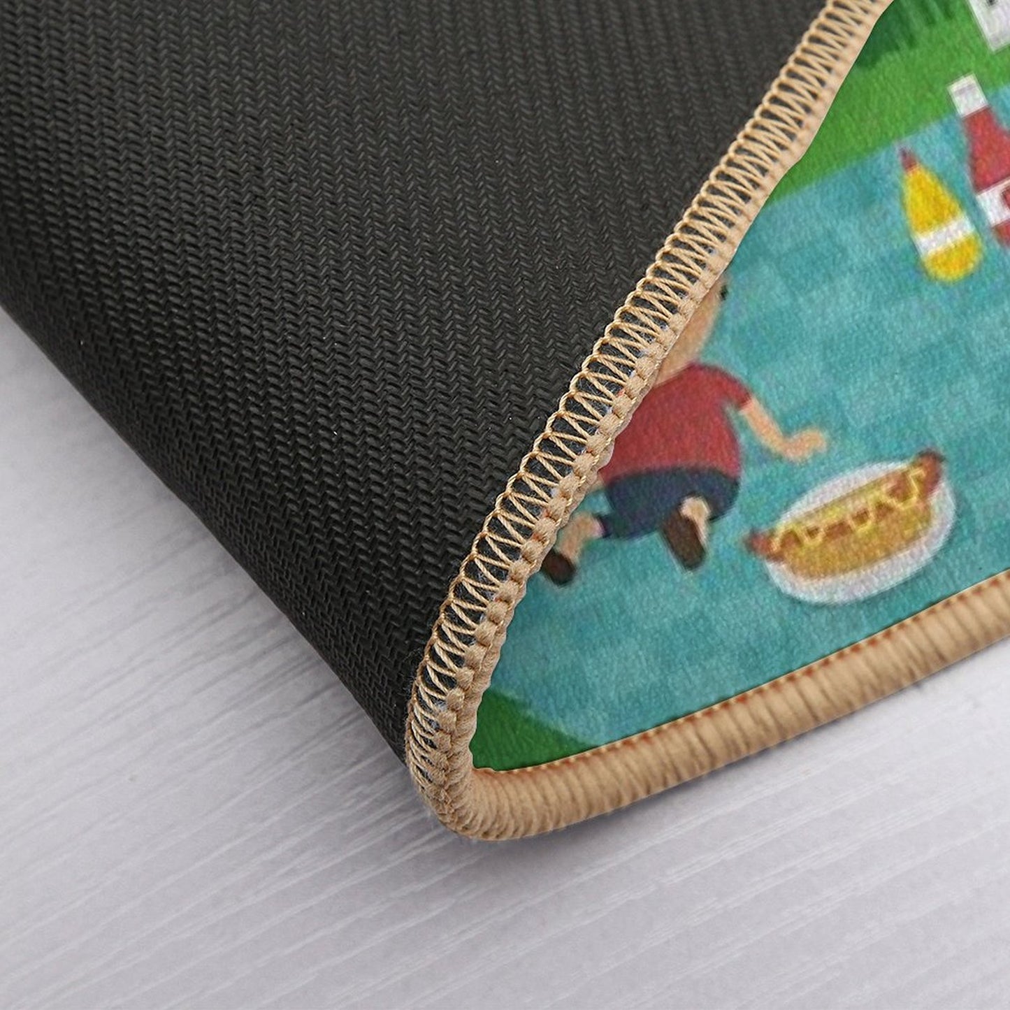 Sneaky Sasquatch Picnic Bath Mat