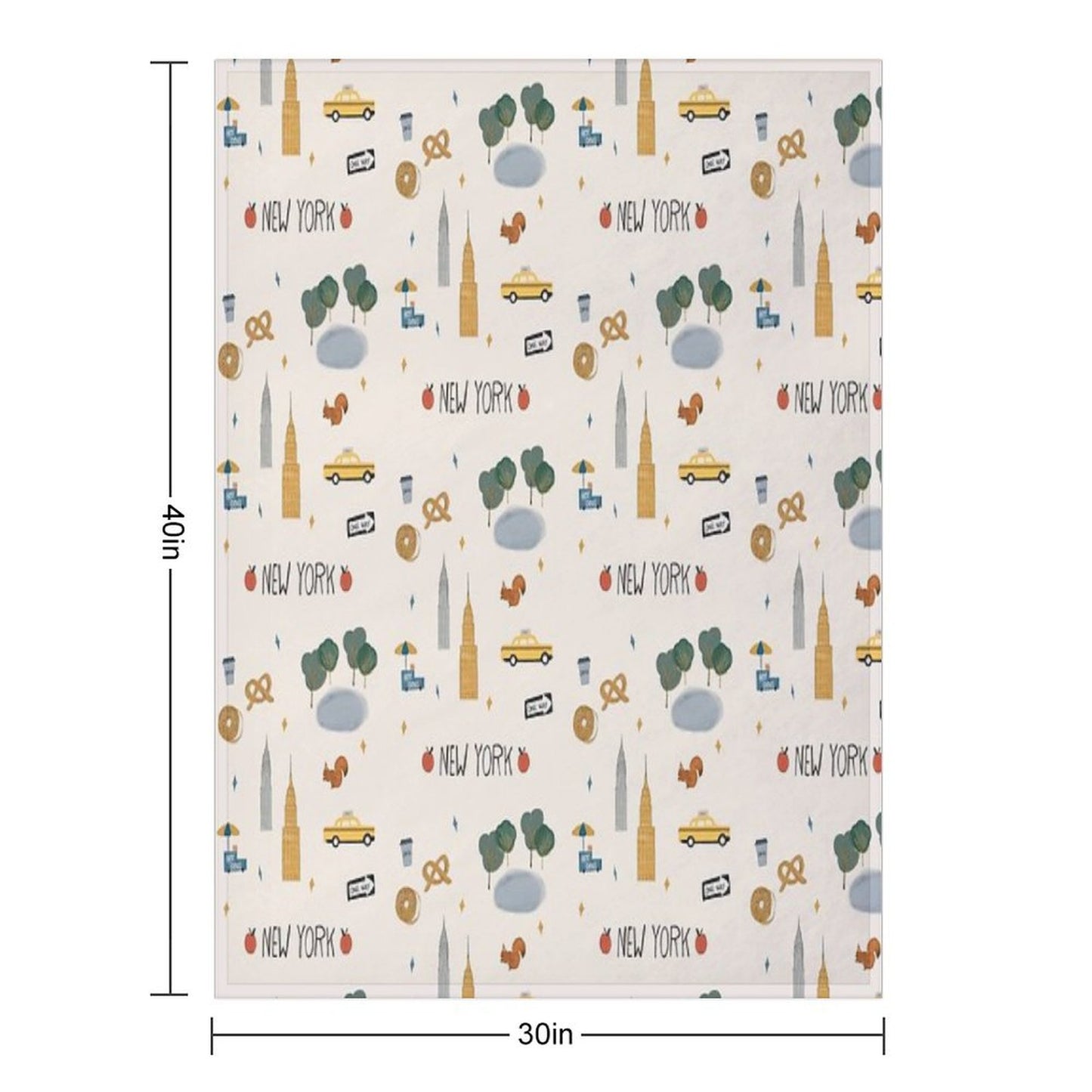 New York City Poster Throw Blanket