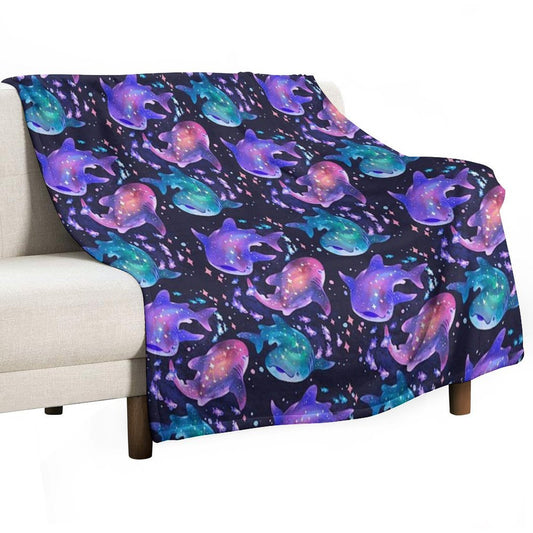 Cosmic Whale Shark Throw Blanket