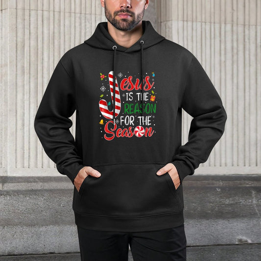 Jesus Is The Reason For The Season Christmas Pajama Gifts Moisture-Wicking Hoodie