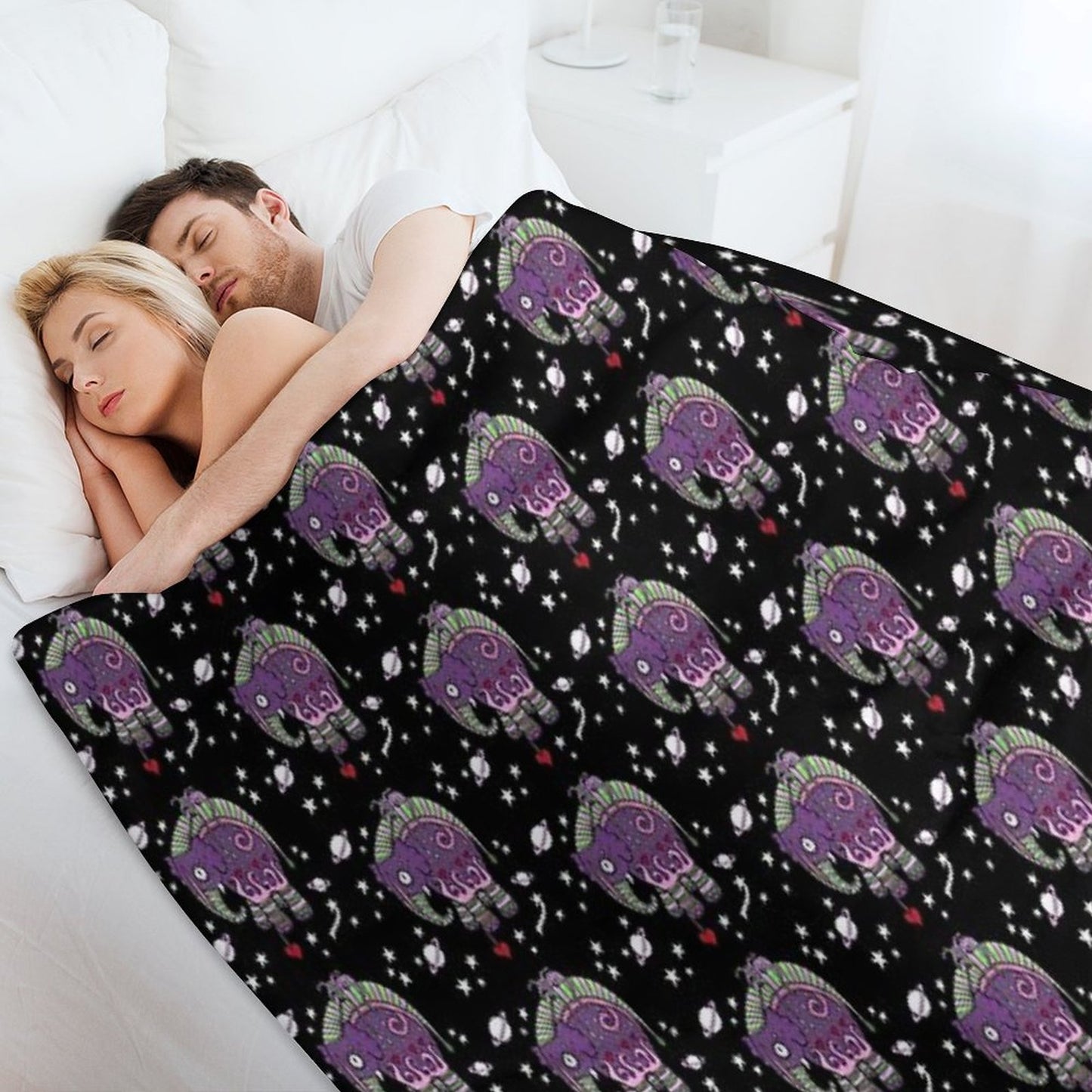 Interstellar Elephant Tee Throw Blanket