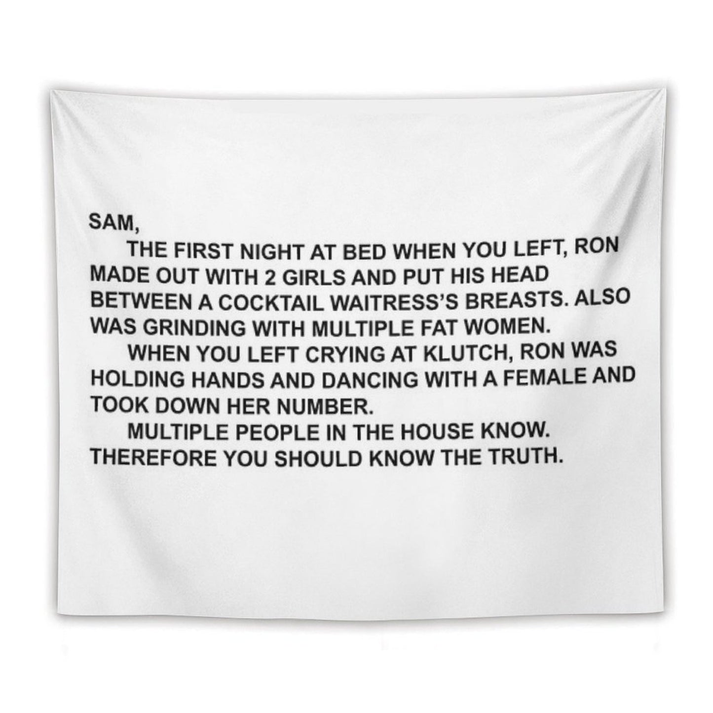 THE NOTE Tapestry