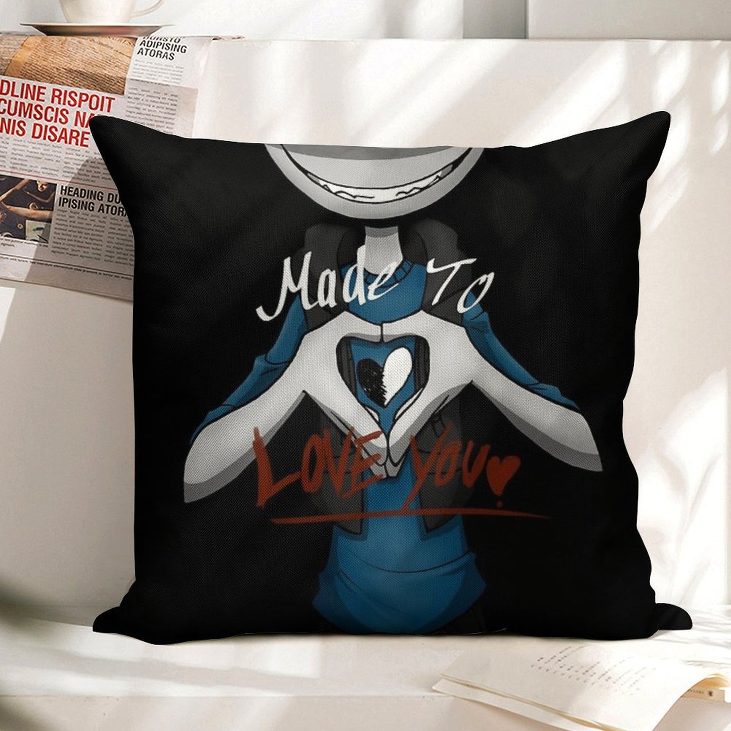 YB Made to Love You Linen Throw Pillow Cover