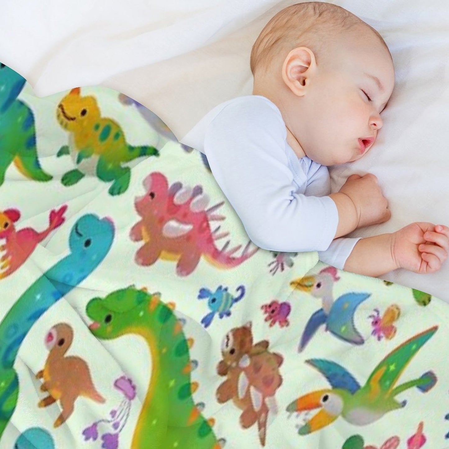 Jurassic Baby - Pastel Throw Blanket