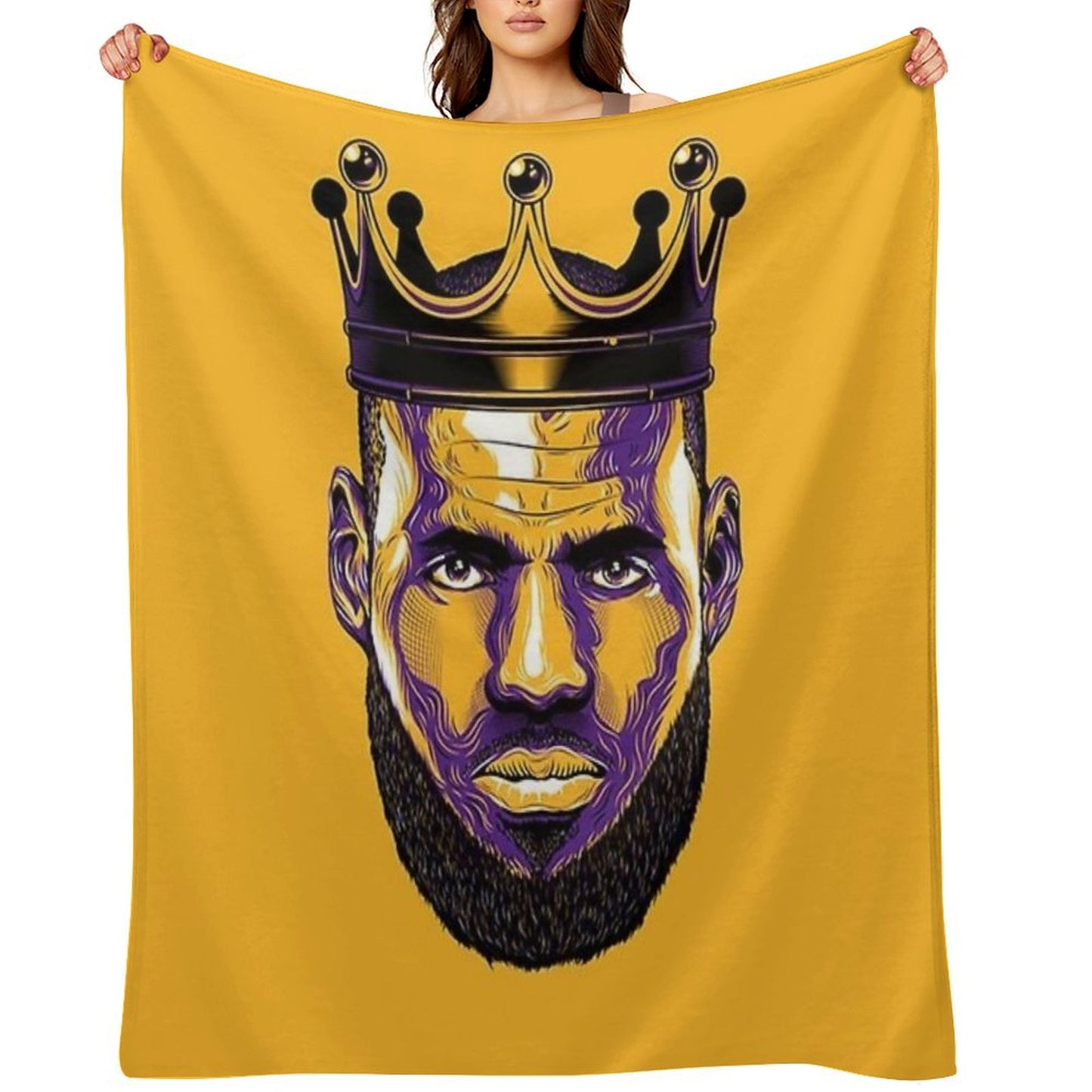 King Lebron James Throw Blanket