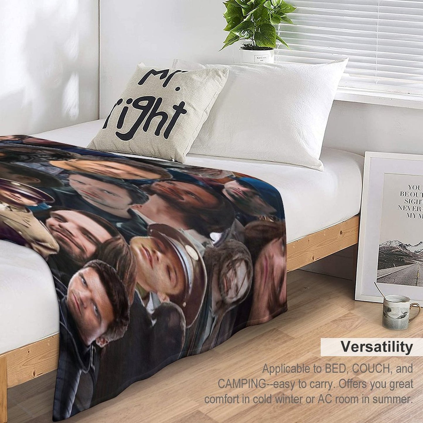 Winter Soldier Photo Collage Throw Blanket
