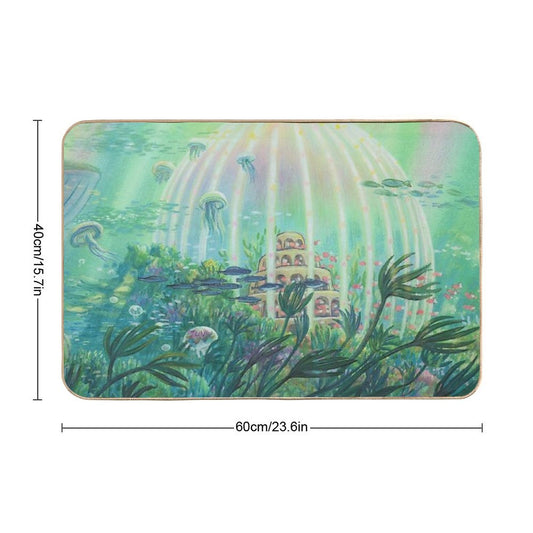 Ponyo Painting Anime Underwater Bath Mat