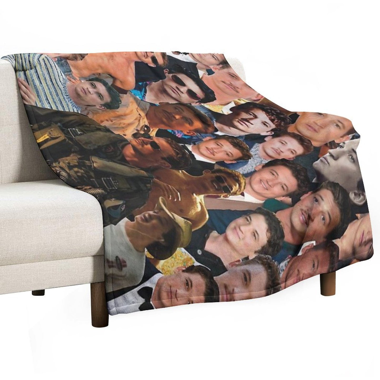 Miles Teller Photo Collage Throw Blanket