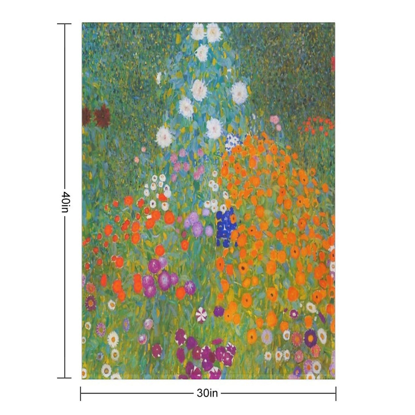 Gustav Klimt - Blumengarten (Flower Garden) Throw Blanket