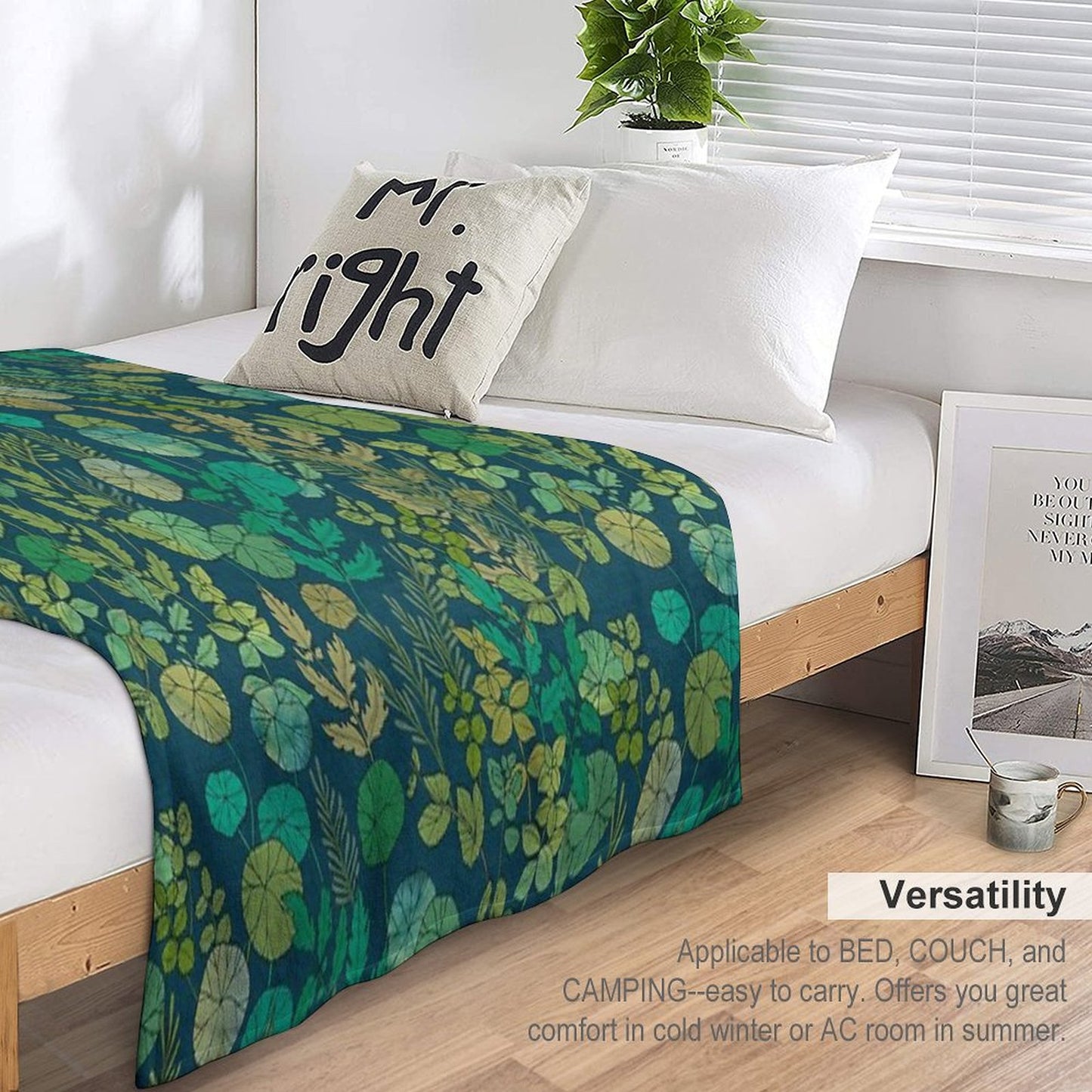 Growing A Garden Green Nature Throw Blanket