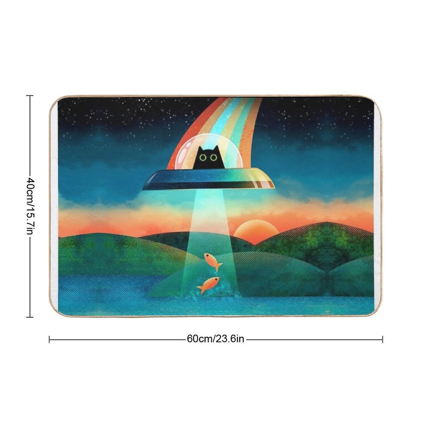 The Purrfect Alien Fade-Resistant Bath Mat