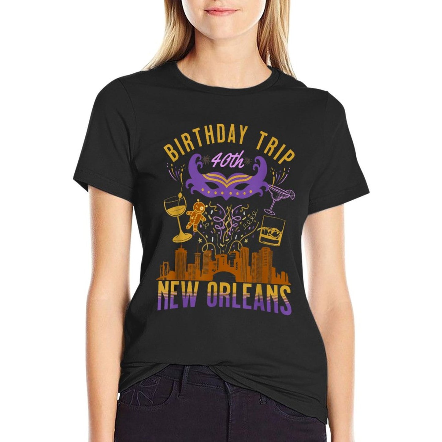 New Orleans 40th Birthday Trip NOLA Friends Family Women Men Quick-drying T-Shirt