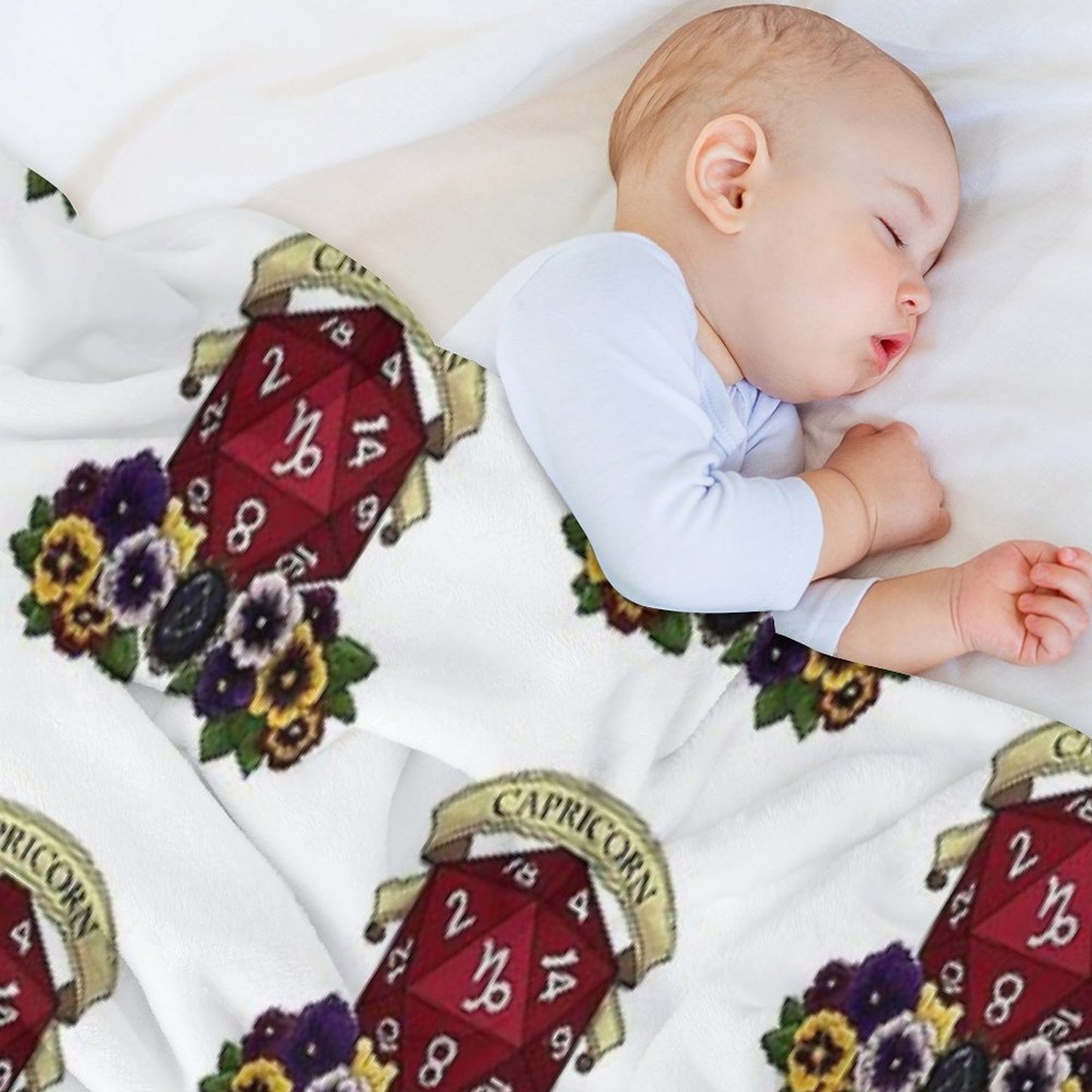 Dice Capricorn Throw Blanket