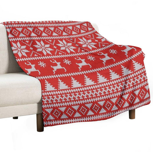 Fair Isle Christmas Throw Blanket