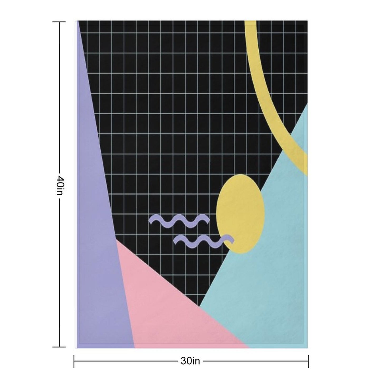 Memphis Pattern 7 - Retro 80s 90s Throw Blanket