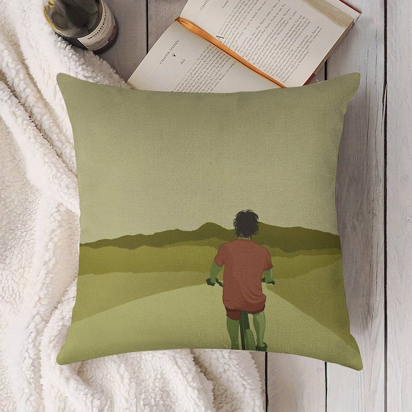 Siempre Adelante Linen Throw Pillow Cover