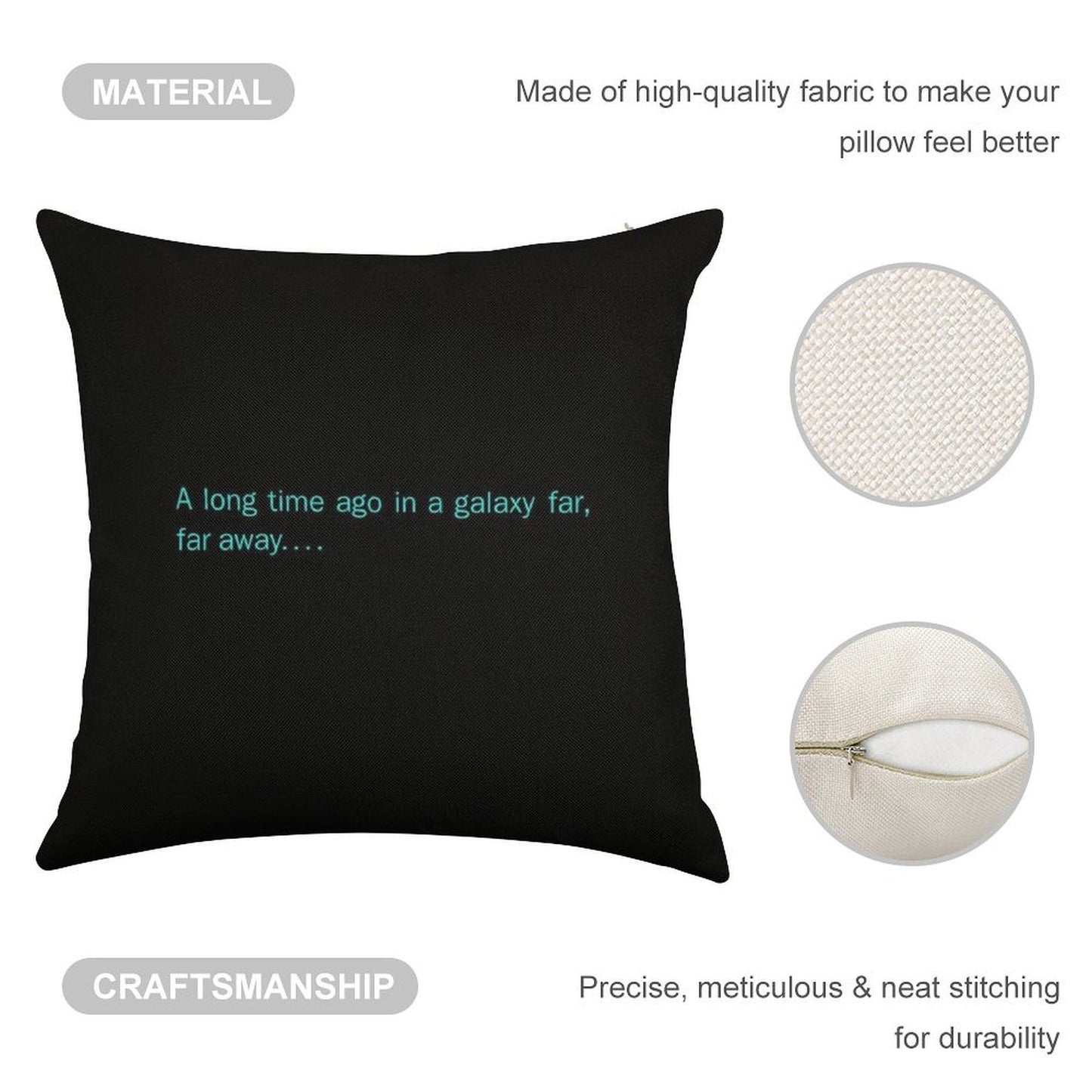 In A Galaxy Far Far Away Linen Throw Pillow Cover