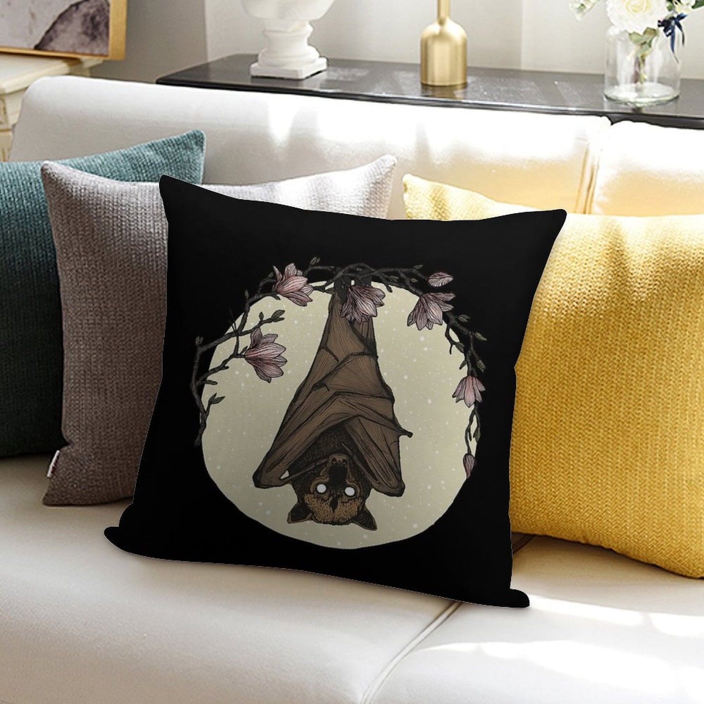 Bat Crazy Soft Luxury Feel Throw Pillow