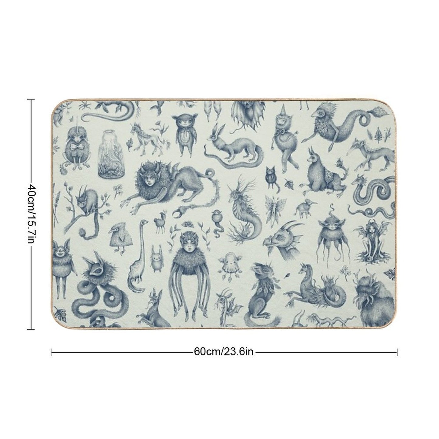 Beings And Creatures Long-Lasting Bath Mat
