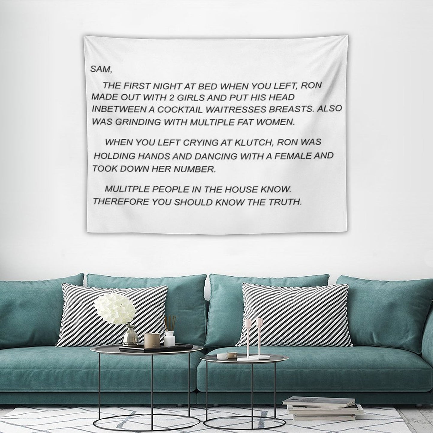 Sammi Sweetheart Letter Tapestry