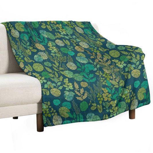 Growing A Garden Green Nature Throw Blanket