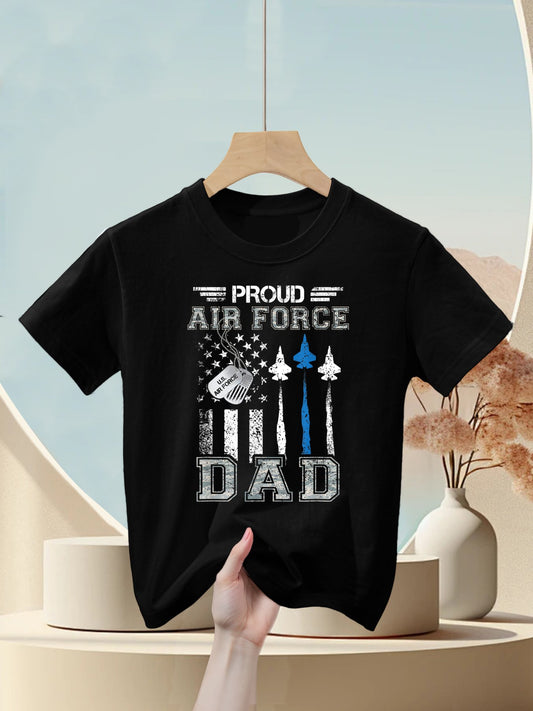 Proud Air Force Dad US Air Force Graduation Dad Gifts Kids T-Shirt