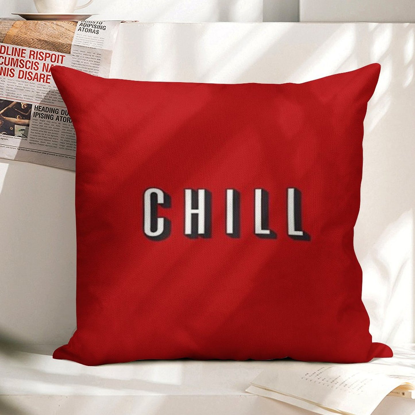 CHILL Linen Throw Pillow Cover