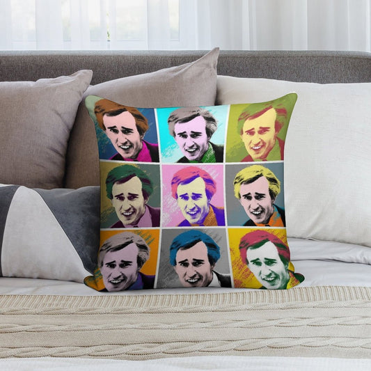 Alan Partridge Warhol Inspired Pop Art 3x3 Soft Fade-Resistant Throw Pillow