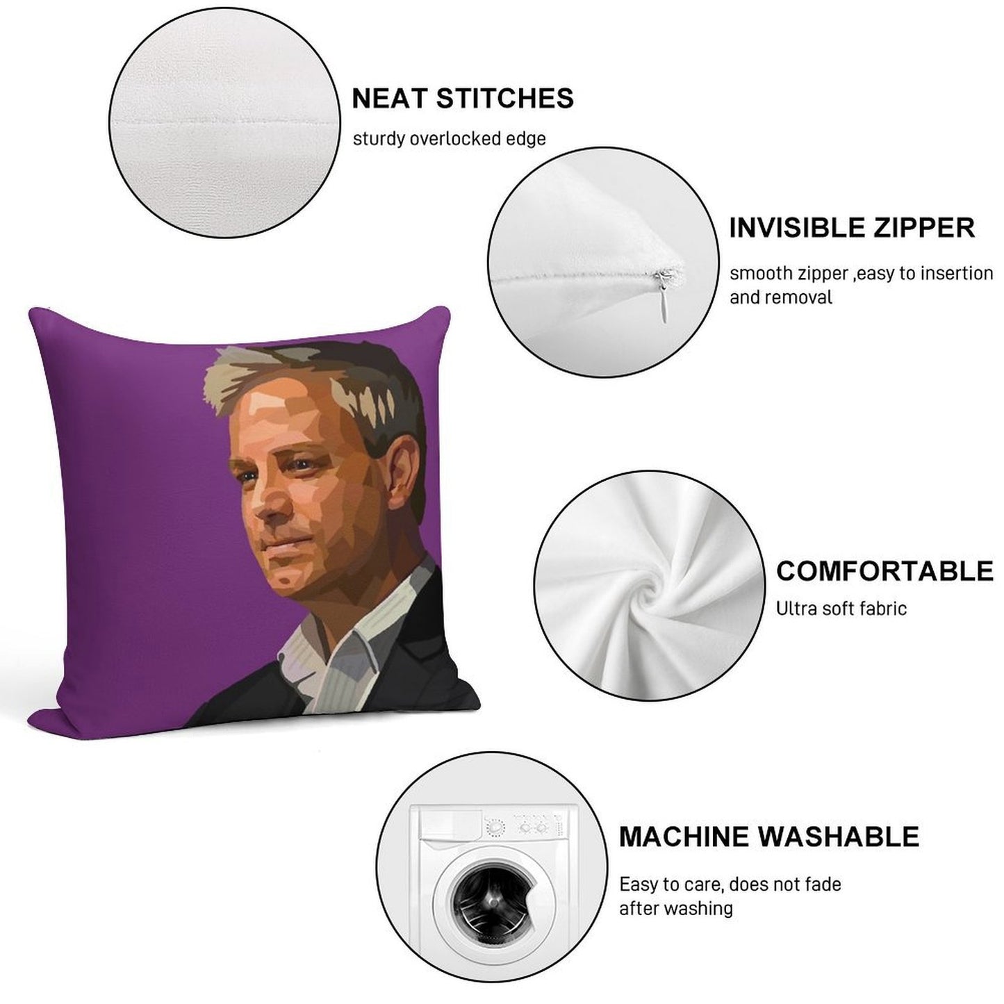 Prof. Brett Sutton Soft Anti-Pilling Throw Pillow