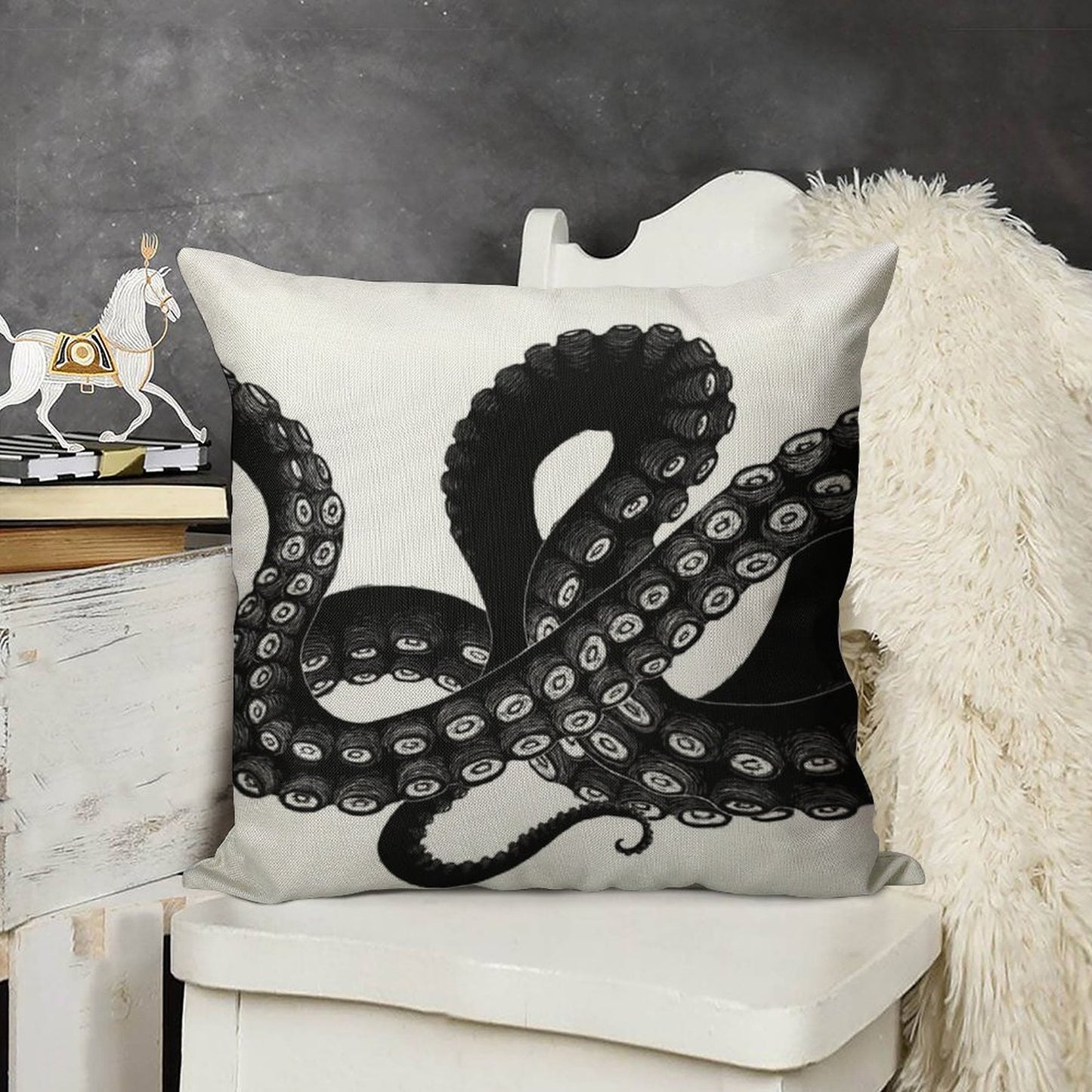 Get Kraken Linen Throw Pillow Cover