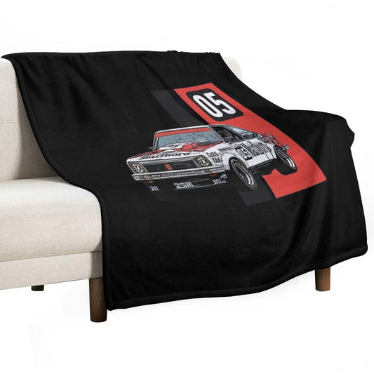 Holden Brock Torana Black And Red Stripe Throw Blanket