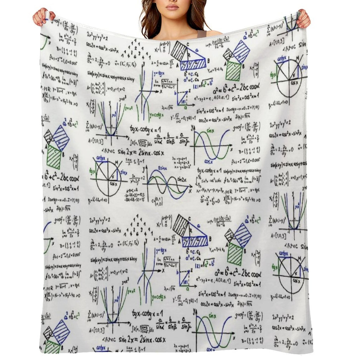 Mathematics Formulas And Numbers Throw Blanket