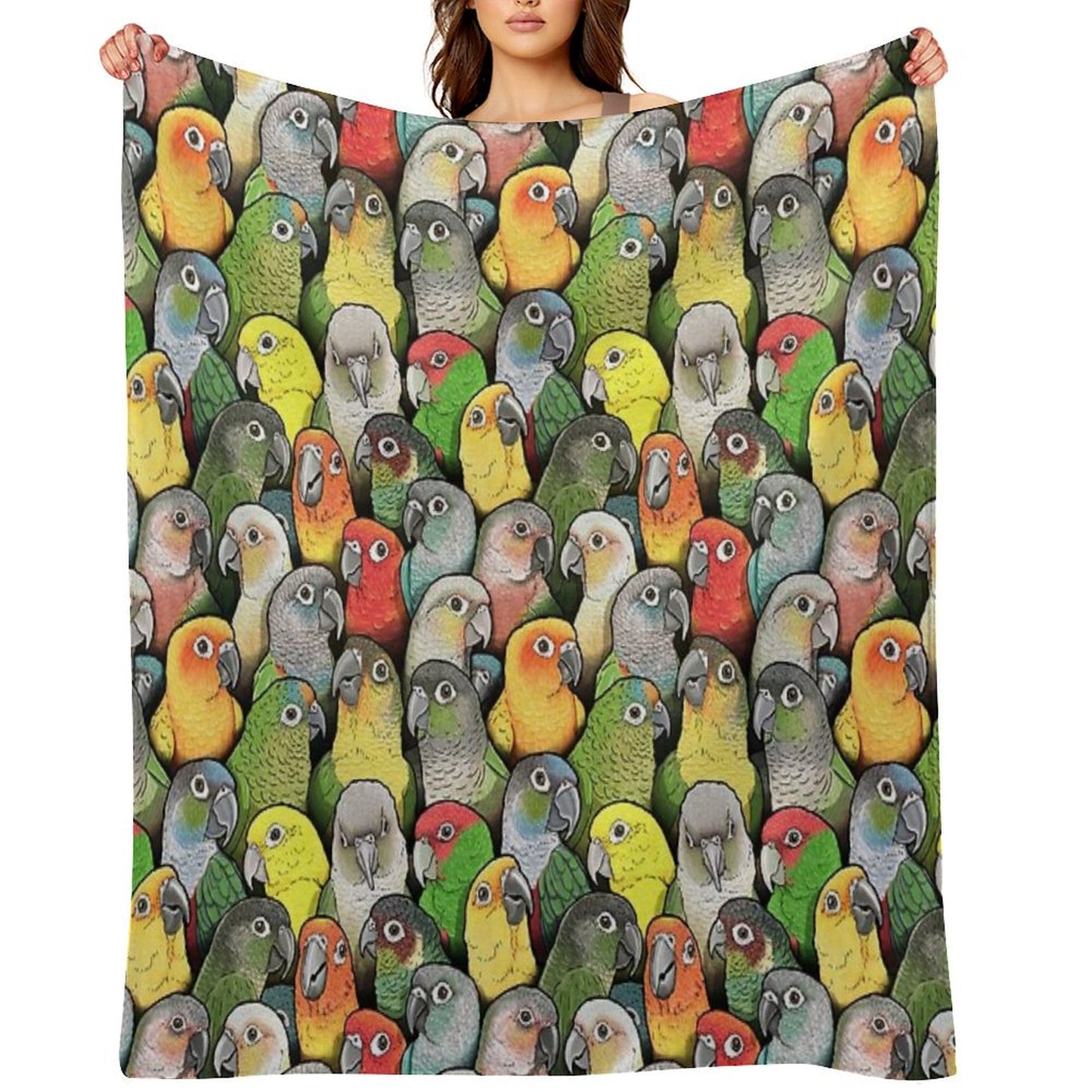 Colour of Conures Throw Blanket