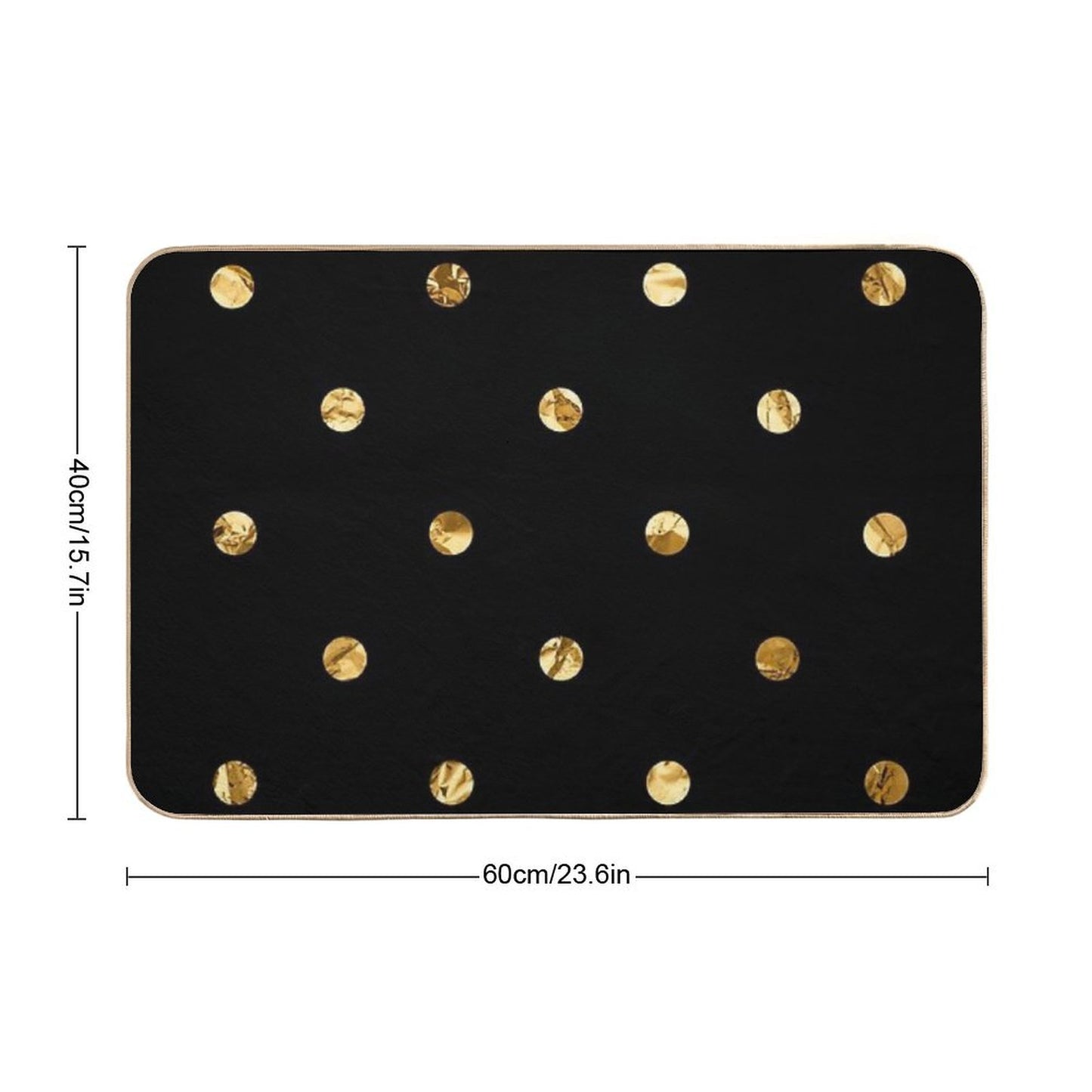Black & Luxe Confetti Bath Mat