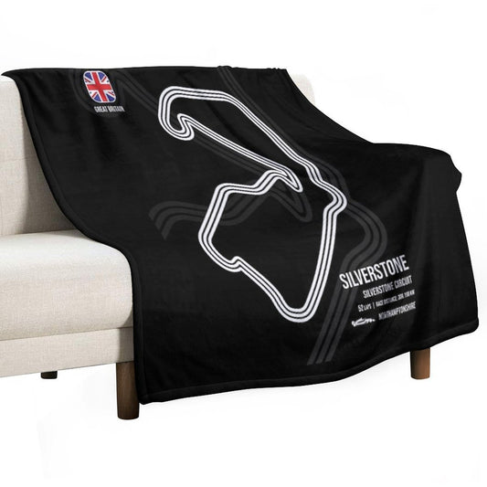 British Race Track (B&W) Throw Blanket