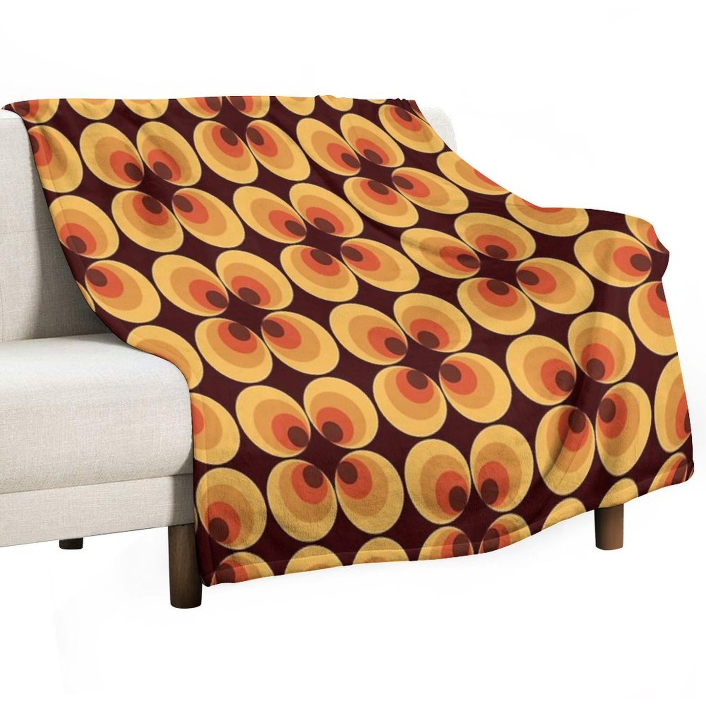 Retro Orange Throw Blanket