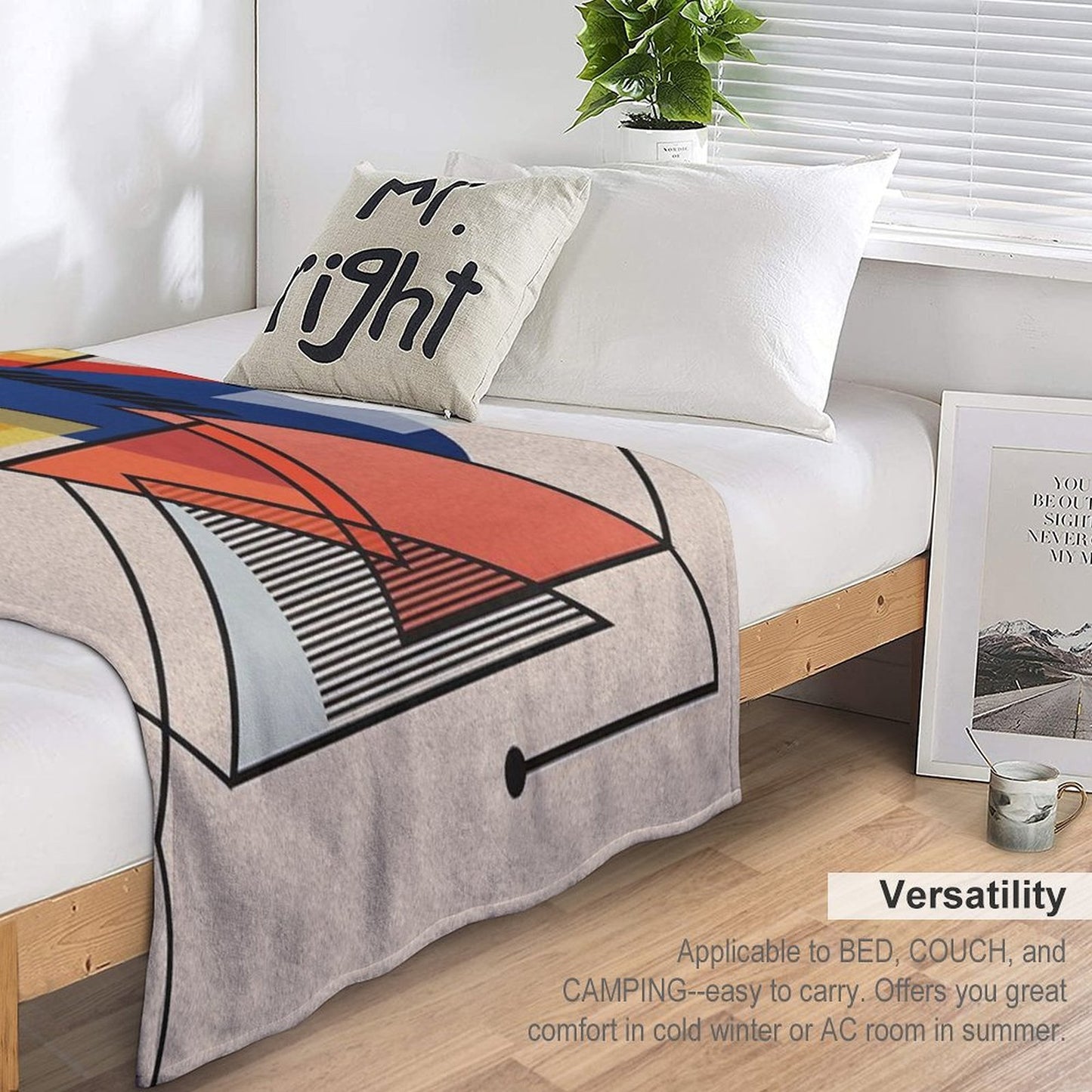 Midcentury Modern Abstraction Throw Blanket