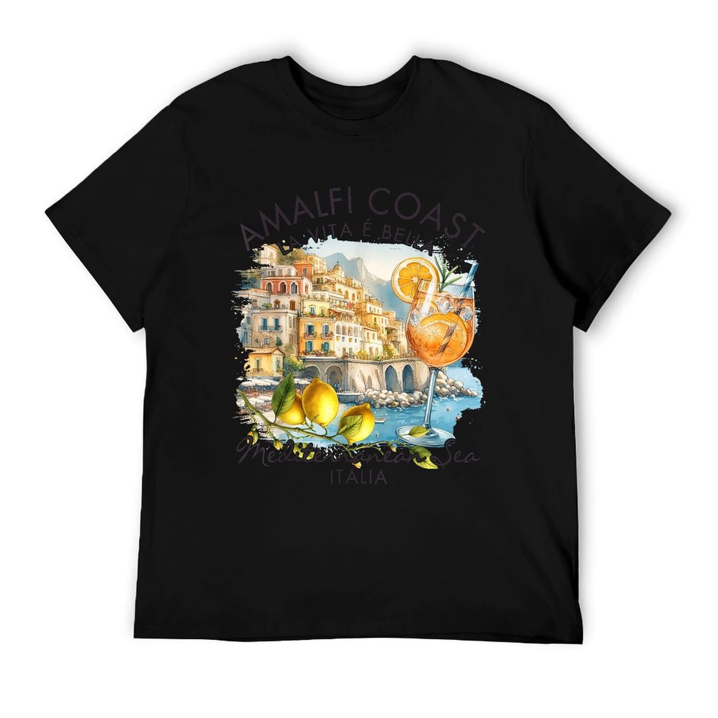 Amalfi Coast Italy Travel Trip Vacation Mediterranean Sea T-Shirt