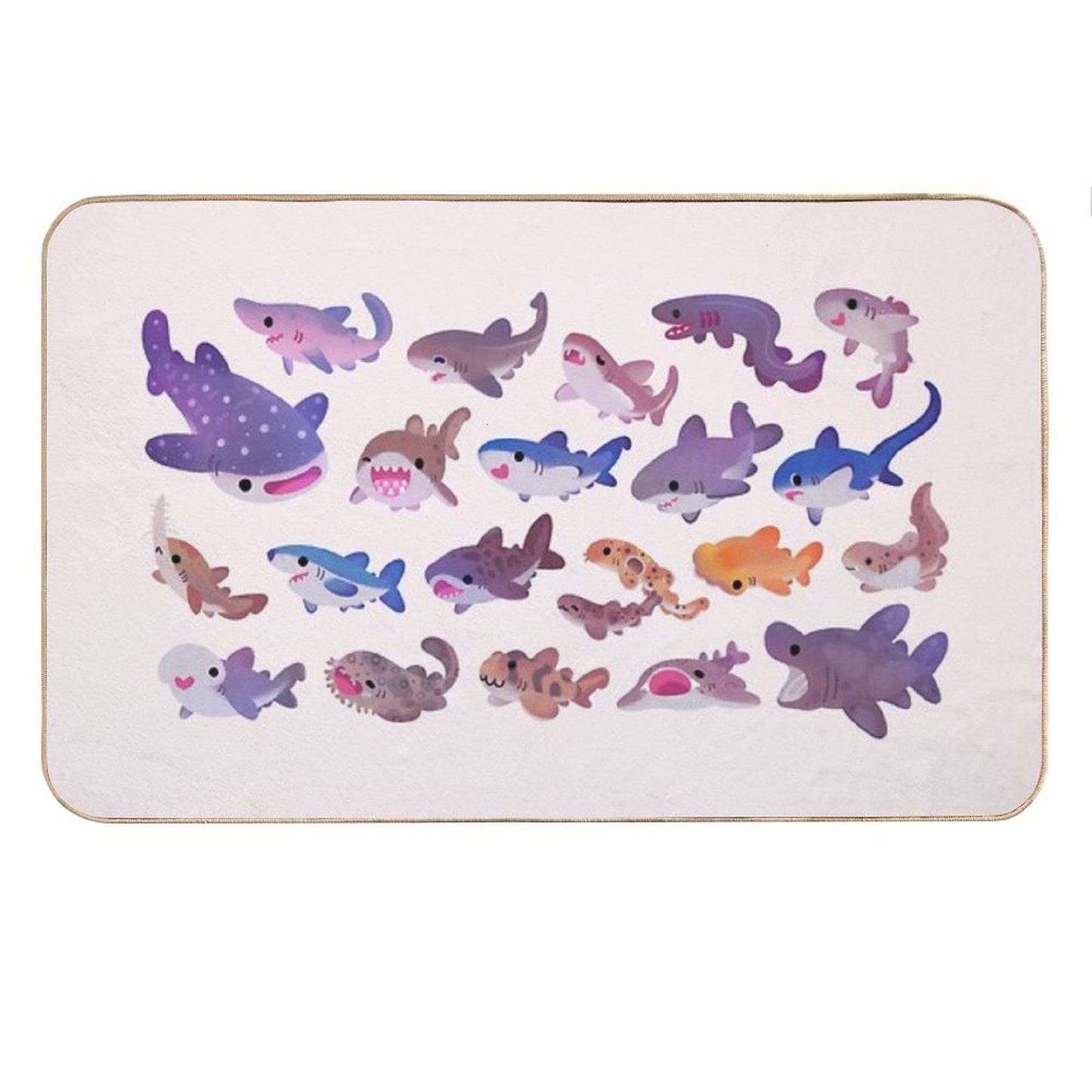 Shark Day - Pastel Bath Mat