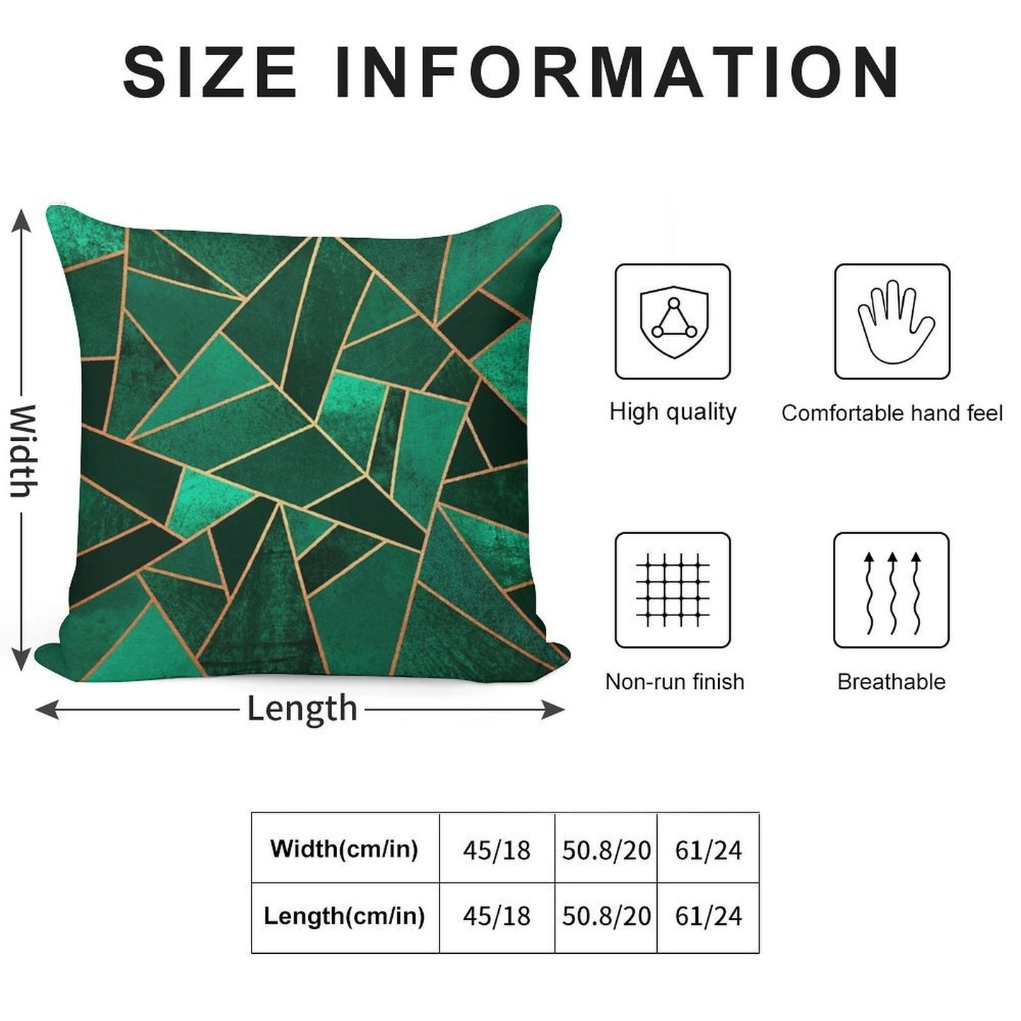 Emerald And Copper Soft Skin-Friendly Throw Pillow