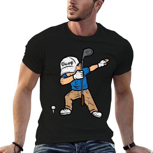 Dabbing Golfer Funny Golfing Golfer Dad Men Boys Kids Youth T-Shirt