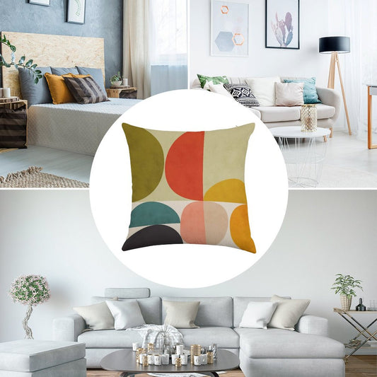 Mid Century 3 Linen Throw Pillow Cover